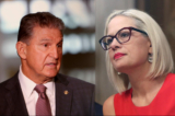 TNS Joe Manchin (Dân Chủ-West Virginia) và TNS Kyrsten Sinema (Dân Chủ-Arizona) tại Hoa Thịnh Đốn trong các bức ảnh lưu trữ. (Ảnh: Getty Images)