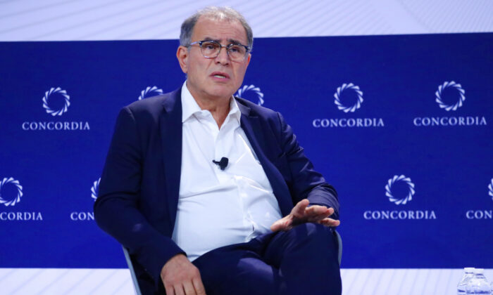 Ông Nouriel Roubini, giáo sư tại Đại học New York, nói chuyện tại Hội nghị thượng đỉnh thường niên Concordia năm 2022 - Ngày thứ 3 tại Sheraton, New York, hôm 21/09/2022. (Ảnh: John Lamparski/Getty Images for Concordia Summit)