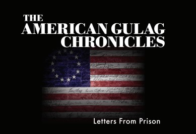 Ảnh chụp màn hình trang bìa của cuốn sách Ký sự Gulag Mỹ, kể về câu chuyện cuộc đời khi là một tù nhân trong vụ xâm phạm Điện Capitol ngày 06/01 thông qua những lá thư do chính tay họ viết. (Ảnh: Được sự cho phép của ông Tim Rivers và bà Marie Goodwyn)