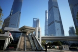 Một khu đất trống ở khu tài chính Lục Gia Chủy, Thượng Hải hôm 19/12/2022. (Ảnh: Aly Song/Reuters)