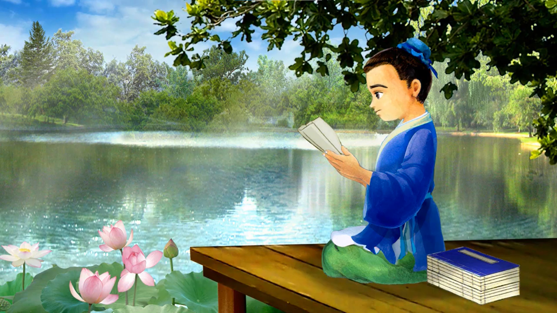 Lưu Yến thời Đường có thiên tư  thông minh, năm 6 tuổi  đã có thể đọc thuộc lòng "Kinh Thi" và "Luận Ngữ". (Ảnh chụp màn hình video YouTube của Chánh Kiến)