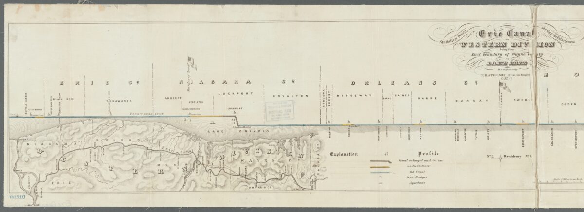 Một tài liệu thống kê năm 1851 cho thấy hình ảnh Phân khu phía Tây của Kênh đào Erie. (Ảnh: Tài sản công)