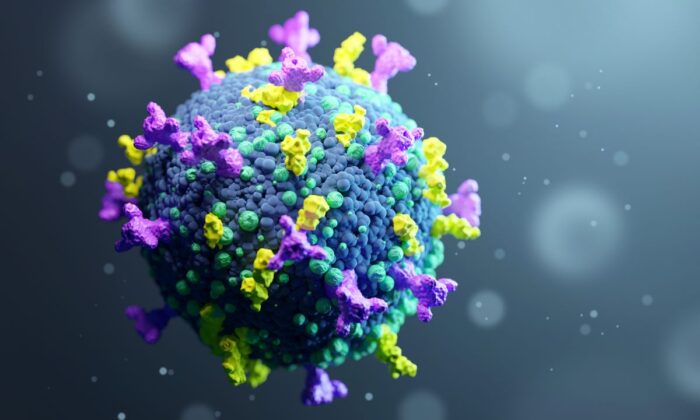 Hình minh họa 3D về một loại virus đột biến gây ra COVID-19. (Ảnh: James Thew/Adobe Stock)