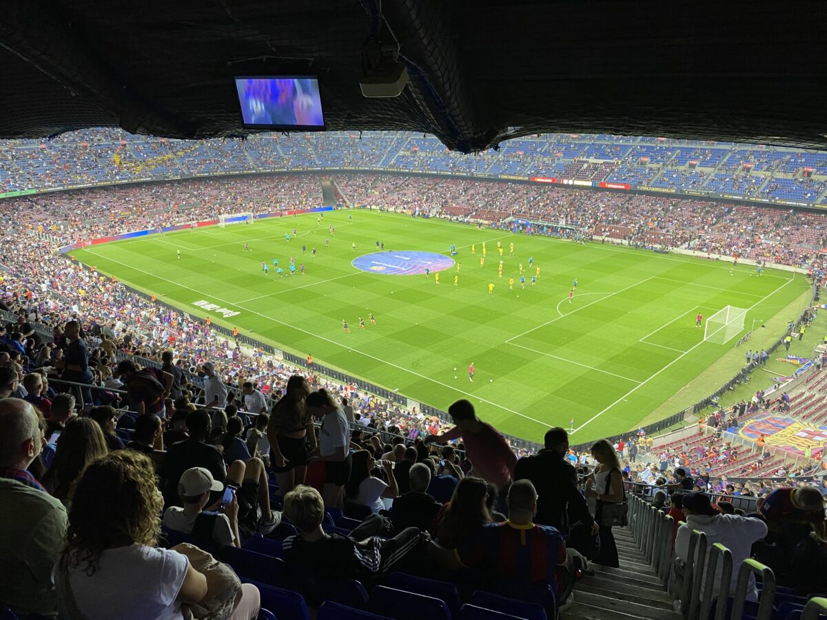 Sân vận động ở Camp Nou, sân nhà của Câu lạc bộ bóng đá Barcelona ở Barcelona, Tây Ban Nha. (Ảnh: Được sự cho phép của ông Tim Johnson)