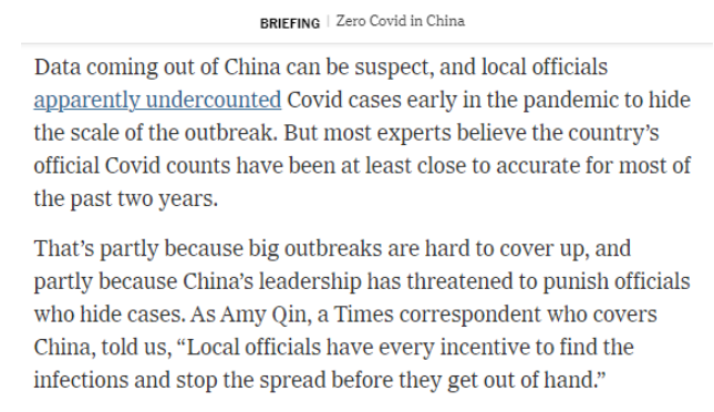 Số ca nhiễm COVID tại Trung Quốc rõ ràng là vô lý