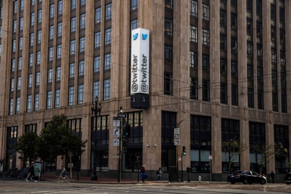 Trụ sở của công ty truyền thông xã hội Twitter ở San Francisco, vào ngày 11/11/2022. (Ảnh: Stephen Lam/San Francisco Chronicle qua AP)