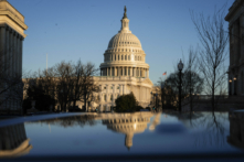 Cảnh quan bên ngoài tòa nhà Capitol Hoa Kỳ. (Ảnh: Sarah Silbiger/Getty Images)