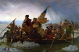Tác phẩm tranh sơn dầu "Washington vượt sông Delaware" của họa sĩ người Mỹ gốc Đức Emmanuel Leutz. (Ảnh: Tài sản công)