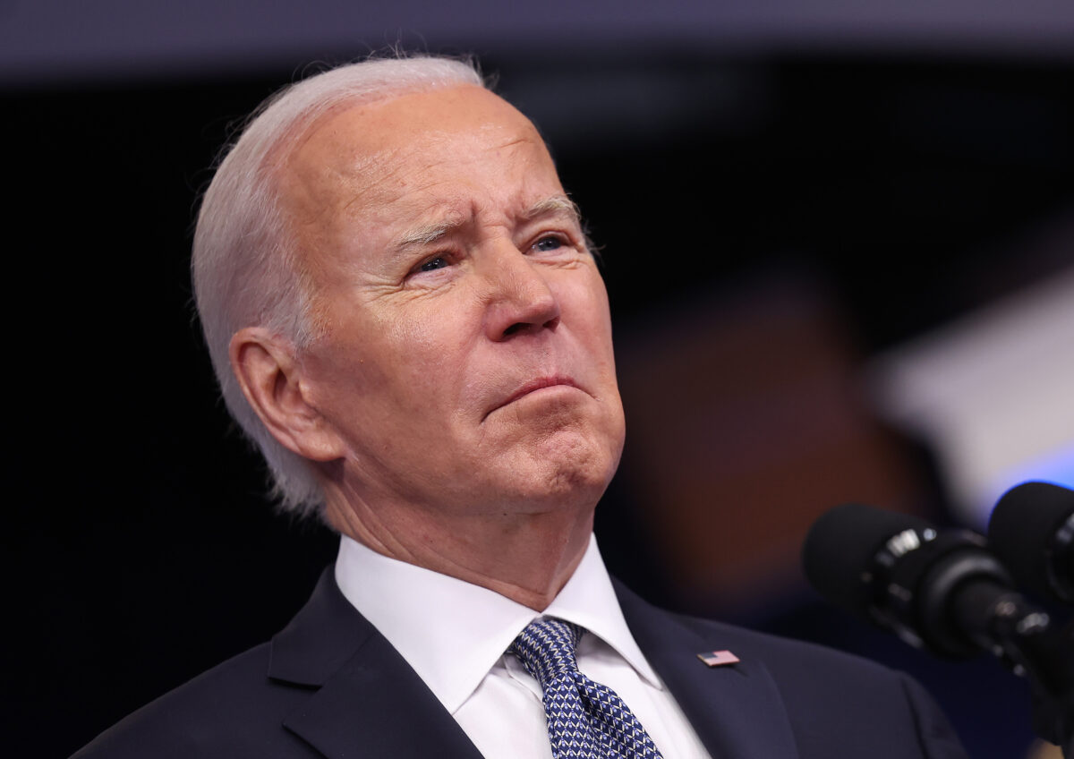 Tổng thống Joe Biden có bài diễn văn tại Hoa Thịnh Đốn hôm 12/01/2023. (Ảnh: Kevin Dietsch/Getty Images)