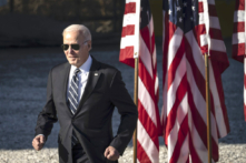 Tổng thống Joe Biden đến trình bày tại Cổng phía Bắc Đường hầm Baltimore và Potomac ở Baltimore, Maryland, hôm 30/01/2023. (Ảnh: Drew Angerer/Getty Images)