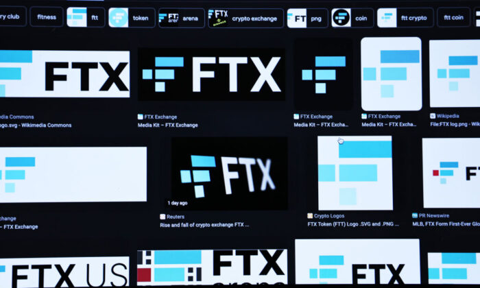 Logo FTX trên máy điện toán ở Atlanta, Georgia, hôm 10/11/2022. (Ảnh: Michael M. Santiago/Getty Images)