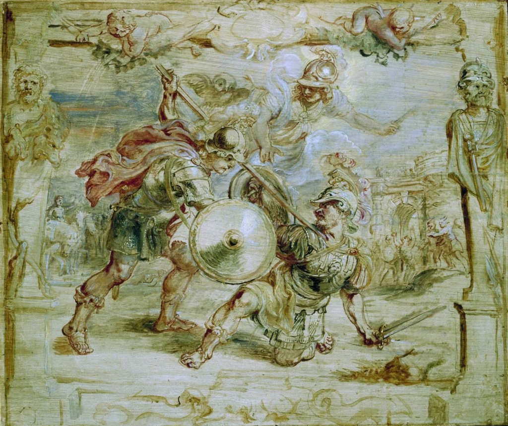 Tác phẩm “Cái chết của Hector,” một bức tranh sơn dầu chưa hoàn thành khoảng năm 1630–1635, của họa sĩ Peter Paul Rubens. Viện bảo tàng Boijmans Van Beuningen, thành phố Rotterdam, Hà Lan. (Ảnh: Tài sản công)