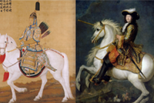 Hoàng đế Khang Hy của đất nước Trung Quốc (bên trái) và Vua Louis XIV của Pháp quốc có rất nhiều nét tương đồng. (Ảnh: Tài sản công)