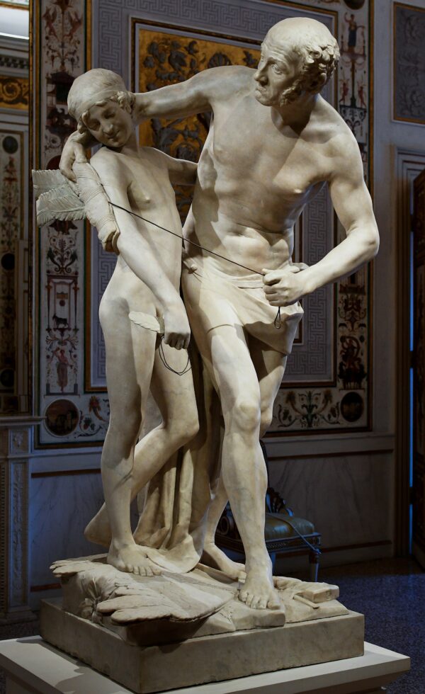 Tượng “Daedalus và Icarus,” của điêu khắc gia Antonio Canova chế tác vào năm 1777–1779. Chất liệu đá cẩm thạch; Kích thước: 78 1/2 inches x 37 1/4 inches x 38 inches (~199cm x 94cm x 99cm). Bảo tàng Correr, thành phố Venice, nước Ý. (Ảnh: Livioandronico2013/CC BY-SA 4.0)