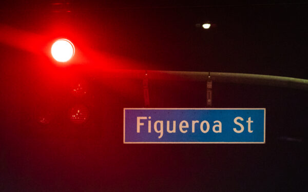 Đường Figueroa ở Los Angeles, California, hôm 08/02/2023. (Ảnh: John Fredricks/The Epoch Times)