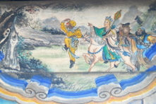 Bức tranh màu Tây Du Ký ở hanh lang Di Hòa Viên. (Ảnh: Tài sản công)