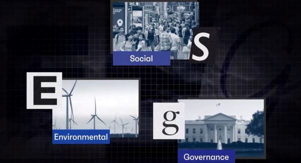 Video “Nhà nước Hắc ám” (The Shadow State) hiển thị các bộ phận cấu thành của ESG. (Ảnh: Bản gốc của The Epoch Times)