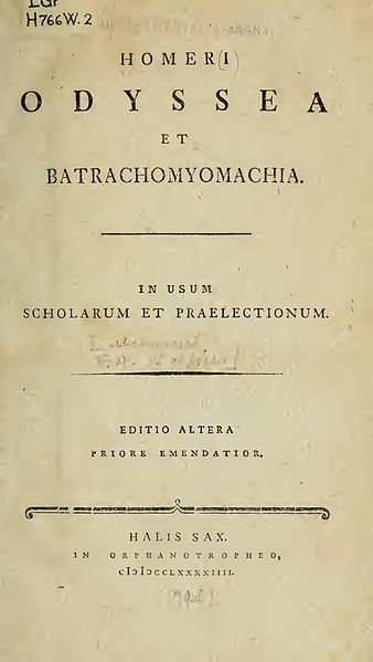 Một bản sao của thiên sử thi “Odyssey” của thi hào Homer, được dịch sang tiếng Latin. (Ảnh: Tài sản công)