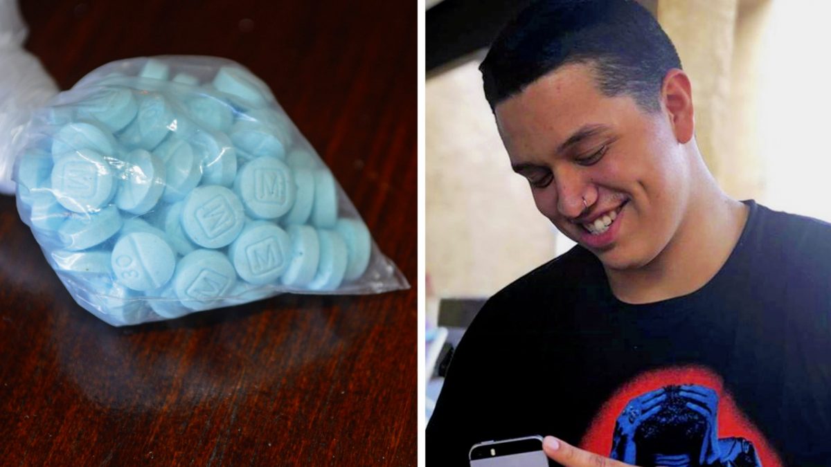 Sau khi nuốt phải những viên thuốc fentanyl màu xanh da trời được thiết kế trông giống thuốc oxycodone tại một bữa tiệc Halloween năm 2018, thanh niên Francisco Chavez, 19 tuổi, đã tử vong, còn ba người khác thì bị ngộ độc nặng. (Ảnh: Cơ quan Phòng chống Ma túy/Seanna Leilani qua AP)