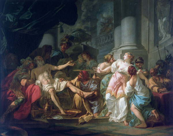 Triết gia Seneca sống trong triều đại của hoàng đế Nero. Tác phẩm “Cái chết của Seneca” (The Death of Seneca) của họa sĩ Jacques-Louis David, vào năm 1773. (Ảnh: Tài sản công)