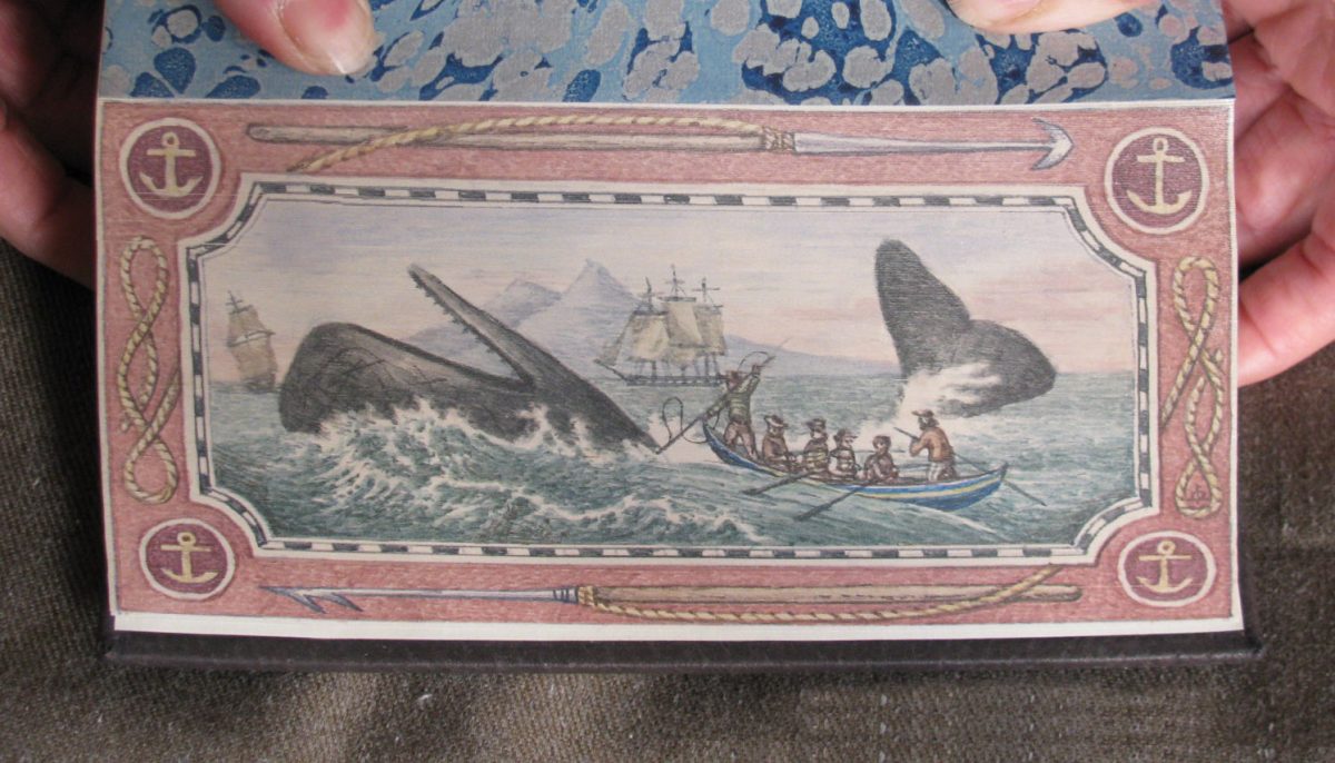 Một cảnh trong một ấn bản phát hành năm 1930 của quyển tiểu thuyết “Moby Dick” của tác giả Herman Melville. (Ảnh: Foredgefrost)