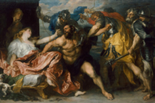 Việc tập trung vào các chủ đề tôn giáo của họa sĩ Anthony van Dyck thuở ban đầu đã ảnh hưởng đến những đổi mới sau này của ông trong vẽ tranh chân dung. Tác phẩm “Samson and Delilah” (Samson và Delilah) của họa sĩ Anthony van Dyck, năm 1628–1630. Tranh sơn dầu trên vải canvas. Bảo tàng Mỹ thuật, Vienna. (Ảnh: Tài sản công)