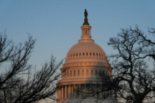 Mặt ngoài của Điện Capitol Hoa Kỳ lúc bình minh ở Hoa Thịnh Đốn hôm 08/02/2021. (Ảnh: Sarah Silbiger/Getty Images)