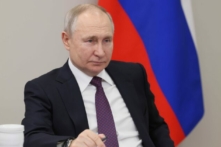 Tổng thống Nga Vladimir Putin tham dự một cuộc họp ở Ulan-Ude, Nga, hôm 14/03/2023. (Ảnh: Mikhail Metzel, Sputnik, Kremlin Pool Photo qua AP)