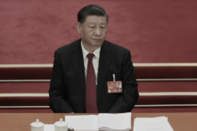 Lãnh đạo Trung Quốc Tập Cận Bình tham dự khai mạc kỳ họp đầu tiên của Đại hội Đại biểu Nhân dân Toàn quốc khóa 14 tại Bắc Kinh hôm 05/03/2023. (Ảnh: Lintao Zhang/Getty Images)