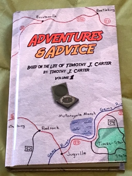 Sách “Adventures & Advice” (Những Cuộc Phiêu Lưu và Lời Khuyên) của tác giả Tim Carter. (Ảnh: Đăng dưới sự cho phép của tác giả Tim Carter)