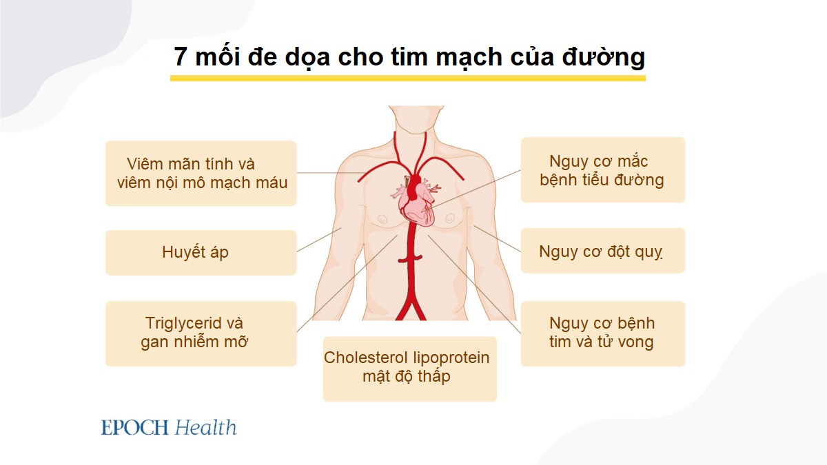 7 mối đe dọa tim mạch của đường và 8 cách giúp giảm lượng đường tiêu thụ