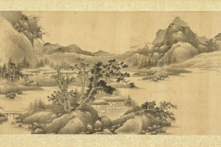 Bức tranh “Tùng hạ mao ốc”, không rõ tác giả. (Ảnh: Do Viện bảo tàng Cố Cung Đài Loan cung cấp)