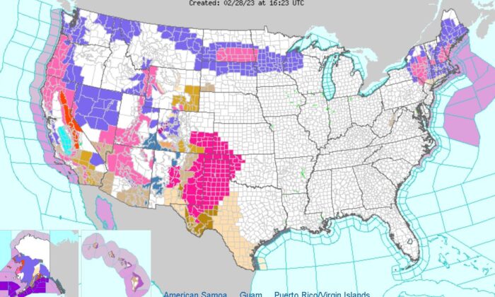 Hoa Kỳ: Cơ quan thời tiết đưa ra nhiều cảnh báo hơn về cơn bão mùa đông mới