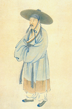 Tranh vẽ Lục Du, thi nhân ái quốc thời Nam Tống, người thời Thanh vẽ (Ảnh: Tài sản công)