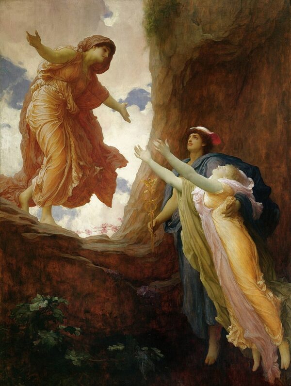 “Nàng Persephone trở về,” khoảng năm 1890–1891, của họa sĩ Frederic Leighton. Tranh sơn dầu trên vải canvas; 80 inch x 60 inch. (Ảnh: Tài sản công)