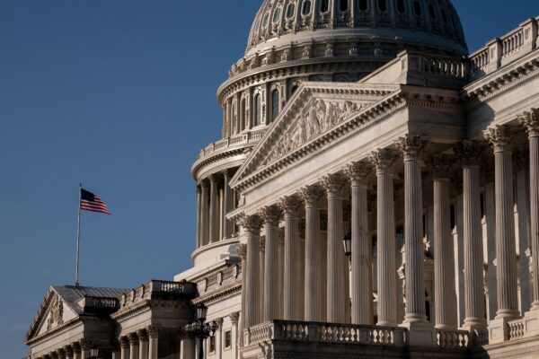 Điện Capitol Hoa Kỳ ở Hoa Thịnh Đốn hôm 01/03/2023. (Ảnh: Stefani Reynolds/ AFP qua Getty Images)
