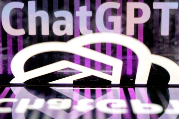 Logo ChatGPT tại một văn phòng ở Hoa Thịnh Đốn hôm 15/03/2023. (Ảnh: Stefani Reynolds/AFP qua Getty Images)