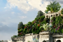 Ý tưởng của một họa sĩ về thành phố Babylon lộng lẫy với những khu vườn treo. (Ảnh: AstralManSigmaDelta/Shutterstock)