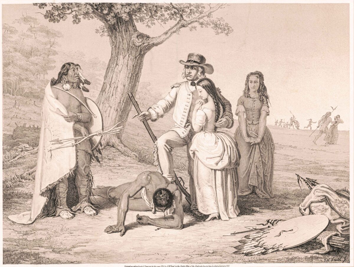 “Ông Daniel Boone & những người bạn giải cứu con gái Jemima của ông,” tranh của họa sĩ G.W. Fasel, vẽ năm 1851. (Ảnh: Tài sản công)
