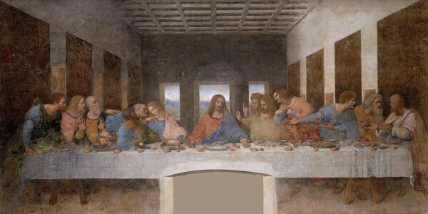Bức tranh “The Last Supper” (Bữa tối cuối cùng) của danh họa Leonardo da Vinci trong phòng ăn của Tu viện nữ Santa Maria delle Grazie (Nhà Thờ Thánh Maria Ban Ơn), ở Milan, nước Ý. (Ảnh: Tài sản công)