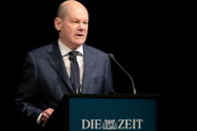 Thủ tướng Đức Olaf Scholz có bài diễn văn tại Hamburg, Đức, vào ngày 04/12/2022. (Ảnh: Fabian Bimmer/Reuters)