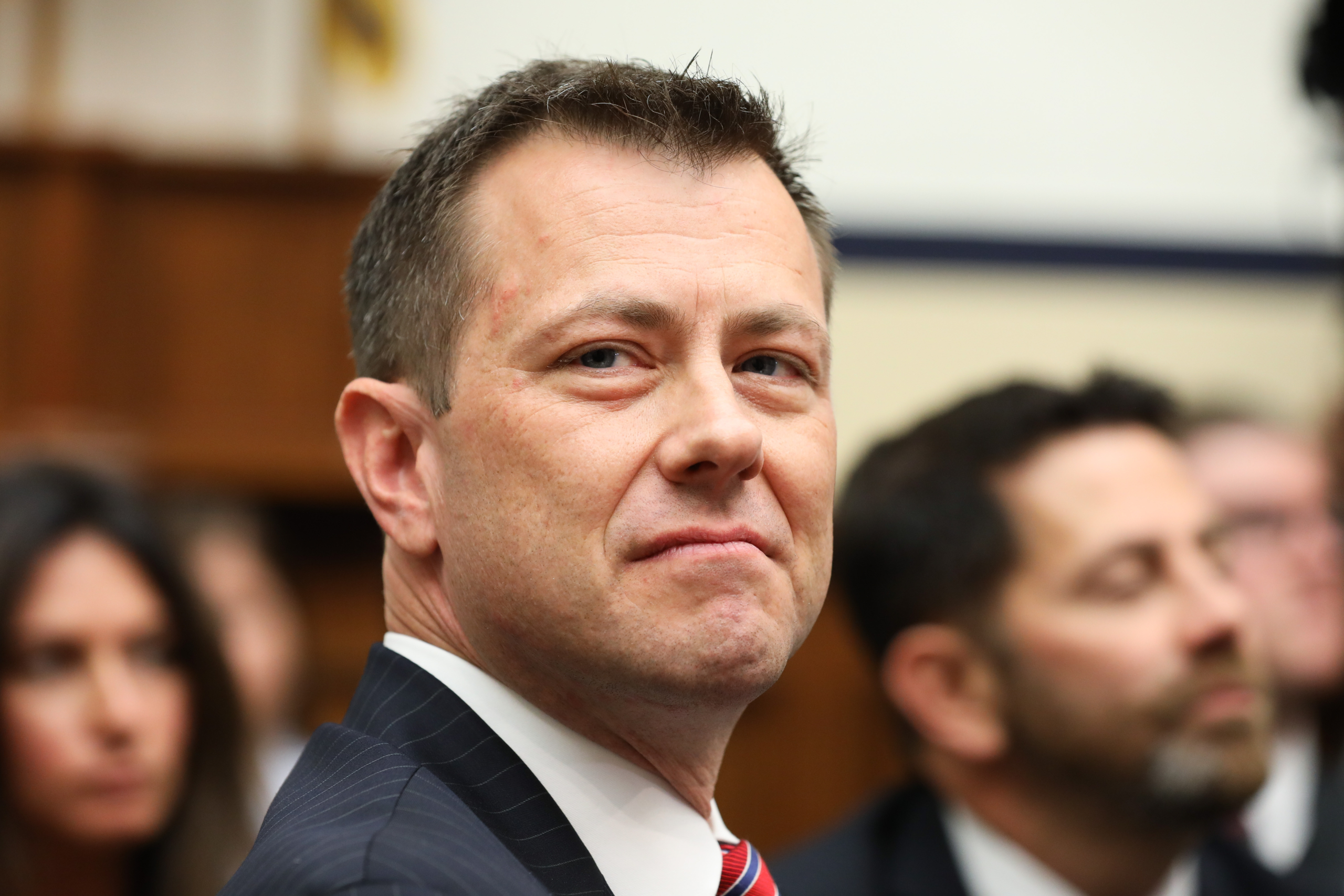 Đặc vụ FBI Peter Strzok trong phiên điều trần trước Quốc hội ở Hoa Thịnh Đốn, vào ngày 12/07/2018. (Ảnh: Samira Bouaou/The Epoch Times)