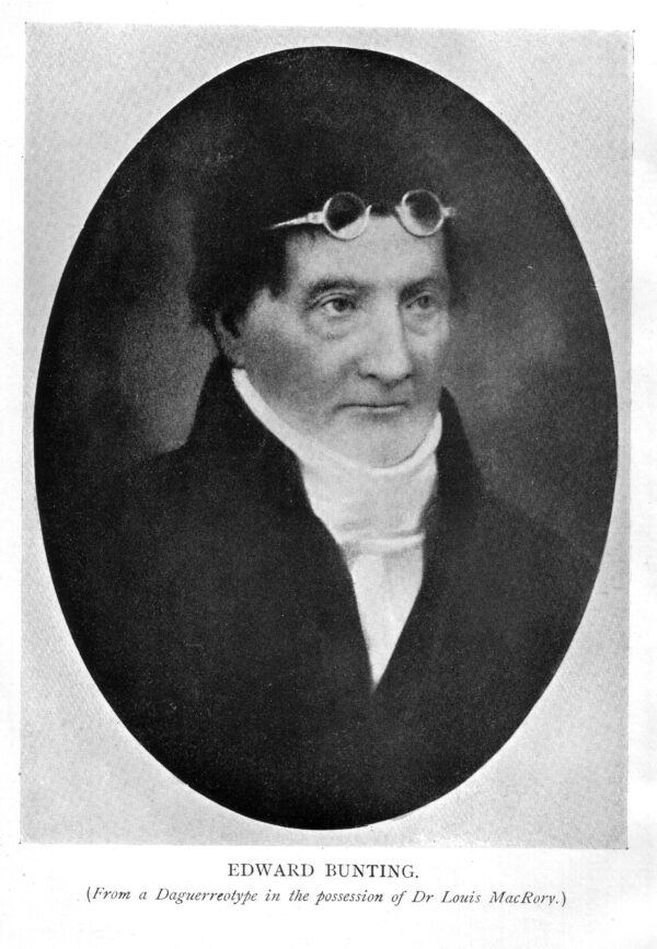 Ông Edward Bunting trong cuốn “Annals of the Irish Harpers” (Biên Niên Sử về Các Nghệ Sĩ Chơi Đàn Hạc Ireland) của tác giả Charlotte Milligan Fox, năm 1911. (Ảnh: Đăng dưới sự cho phép của cô Sylvia Crawford)