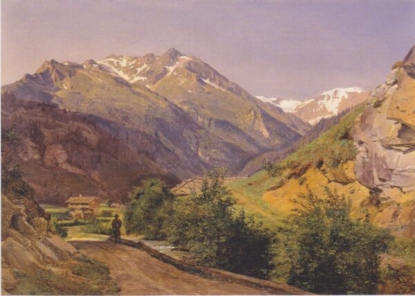 Tác phẩm “The Radhausberg at Gastein” (Ngọn núi Radhausberg ở Gastein) của họa sĩ Ferdinand Georg Waldmüller, năm 1837. Tranh sơn dầu trên gỗ; kích thước 10 1/4 inch x 12 3/8 inch. Bảo tàng, Thư viện & Khu vườn Winterthur. (Ảnh: Tài sản công)