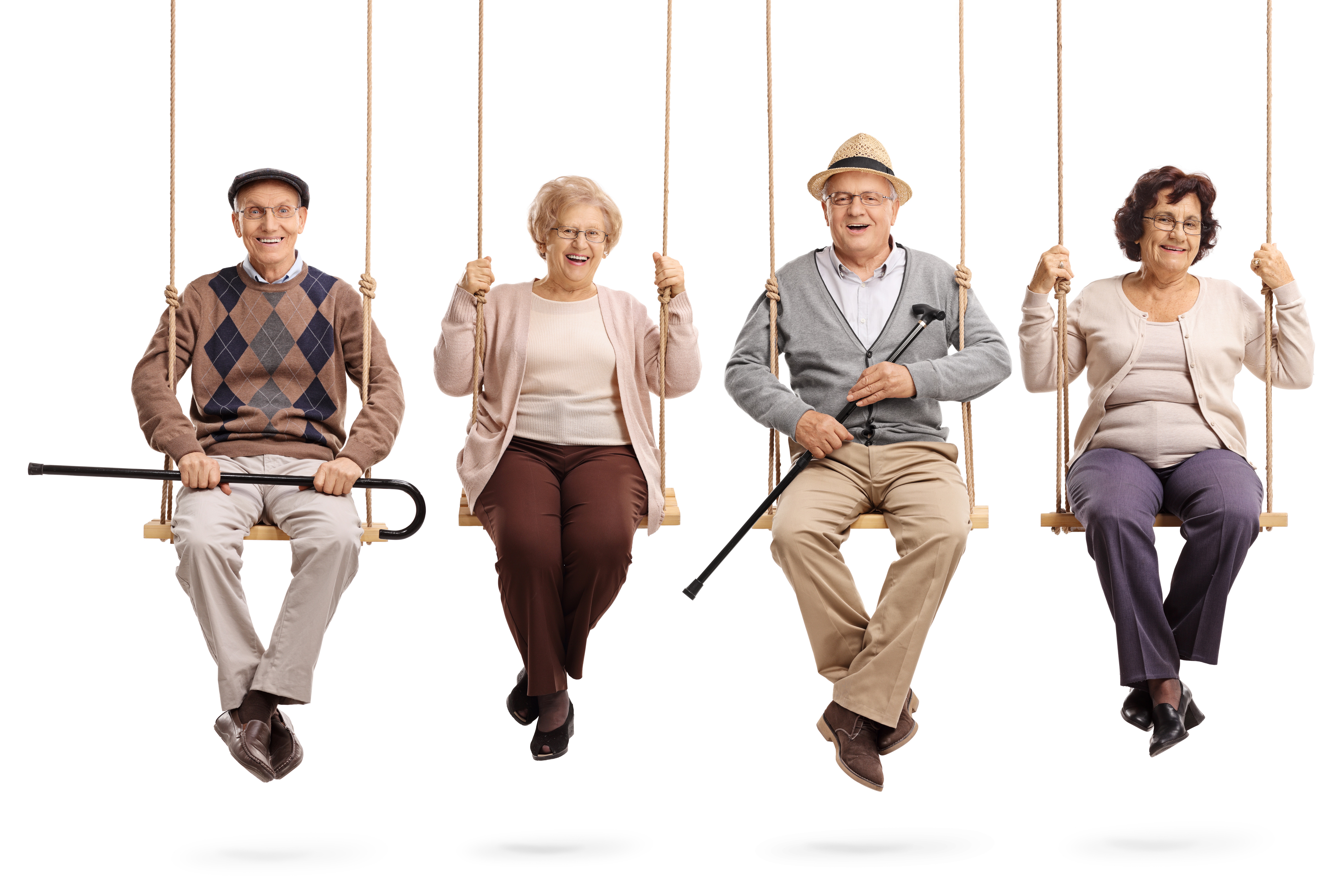 Một nhóm người cao niên vui vẻ. (Ảnh: Shutterstock)