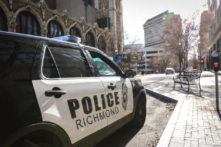 Một chiếc xe của Cảnh sát Richmond ở Richmond, Virginia, vào ngày 20/01/2020. (Ảnh: Samira Bouaou/The Epoch Times)