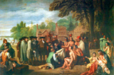 “Hiệp ước của ngài Penn với người Mỹ bản địa,” năm 1771-1772, tranh của họa sĩ Benjamin West. (Ảnh: Tài sản công)