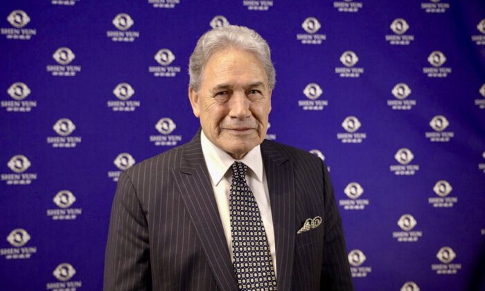 Ông Winston Peters, Lãnh đạo đảng NZ First, tại Nhà hát Kiri Te Kanawa, thành phố Auckland, hôm 20/04/2023. (Ảnh: NTD)