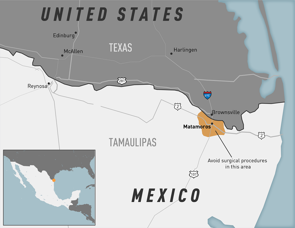 Ít nhất 224 người ở 25 tiểu bang của Hoa Kỳ đã được gây tê ngoài màng cứng tại Trung tâm phẫu thuật River Side và Clinica K-3 ở Matamoros, Mexico, từ ngày 01/01 đến ngày 13/05/2023 có thể có nguy cơ bị bệnh viêm màng não.