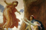 Chi tiết của tác phẩm “Nàng Persephone trở về,” vào khoảng năm 1890–1891, tác phẩm của họa sĩ Frederic Leighton. Tranh sơn dầu trên vải canvas; 80 inch x 60 inch. (Ảnh: Tài sản công)